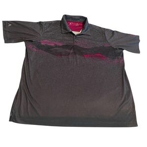 Antigua Shirt Men XL Gray‎ Polo Casual Short Sleeve Lightweight Collared Button